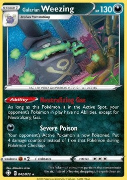 Galarian Weezing - Shining Fates (Holo Rare) [SHF-42] Hoofdafbeelding