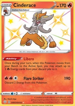 Cinderace - Shining Fates (Secret Rare) [SHF-SV17] Hoofdafbeelding