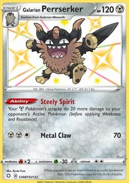 Galarian Perrserker - Shining Fates (Secret Rare) [SHF-SV87] Main image