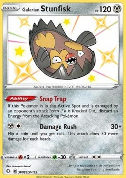 Galarian Stunfisk - Shining Fates (Secret Rare) [SHF-SV88] Hoofdafbeelding