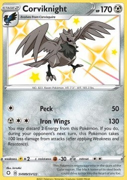 Corviknight - Shining Fates (Secret Rare) [SHF-SV89] Hoofdafbeelding