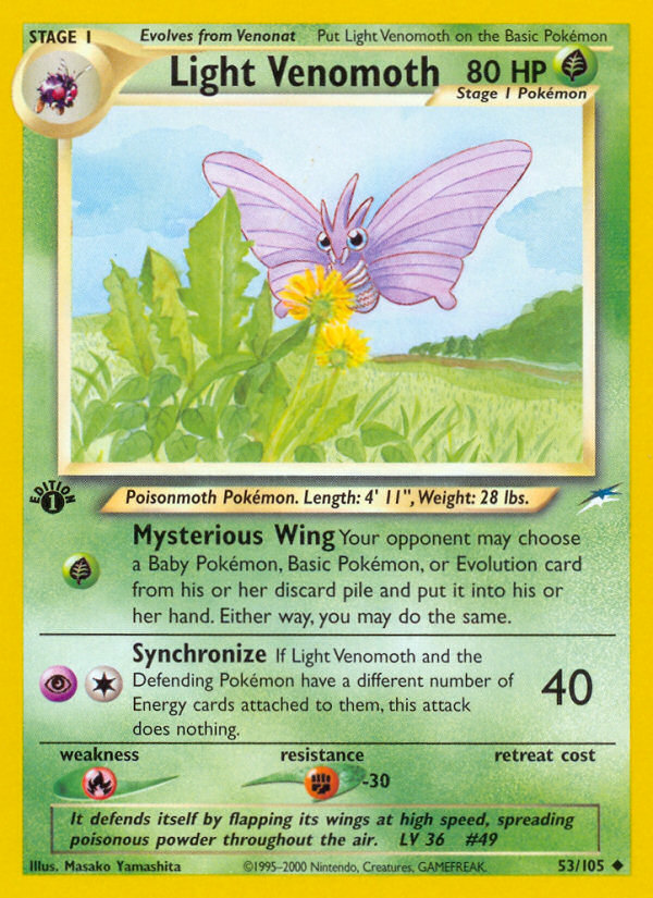 Light Venomoth – Neo Destiny 53 – Pokémon TCG single card Image principale du produit