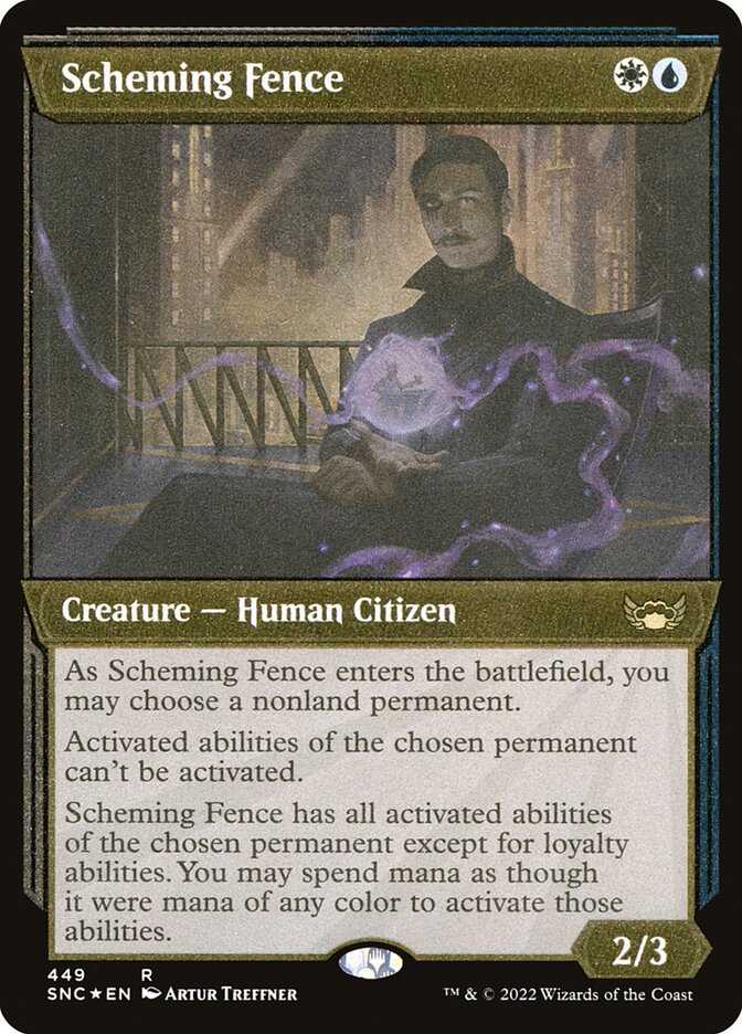 Magic-kaart Scheming Fence SNC-449 uit Streets of New Capenna: Extras (Rare)