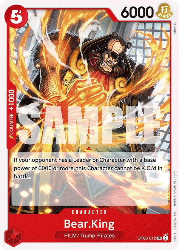 Bear.King (OP06-012) - Wings of the Captain (Uncommon) [OP06-012] — one-piece card