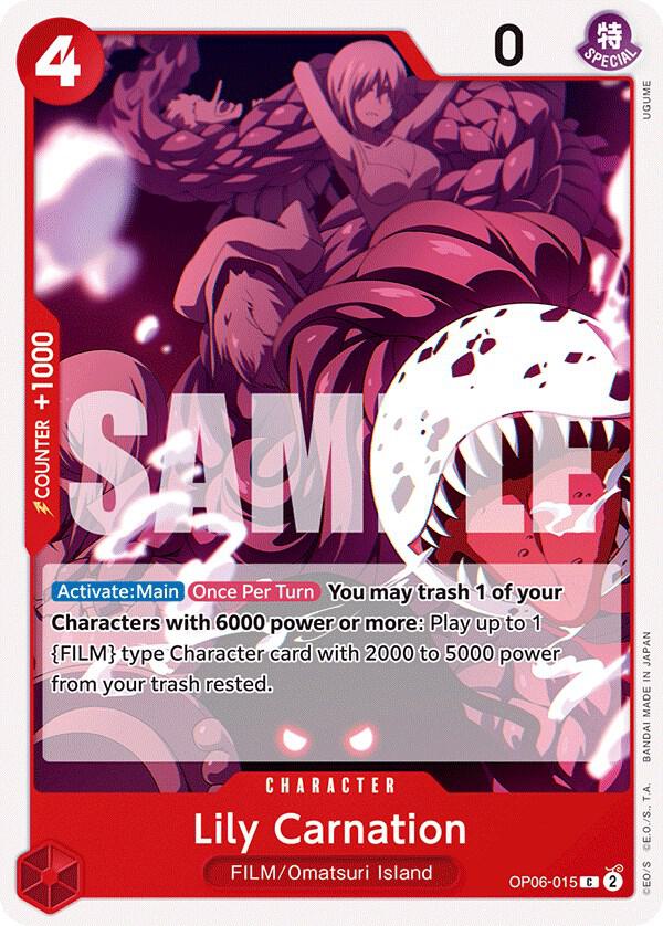 Lily Carnation (OP06-015) - Wings of the Captain (Common) [OP06-015] — one-piece card