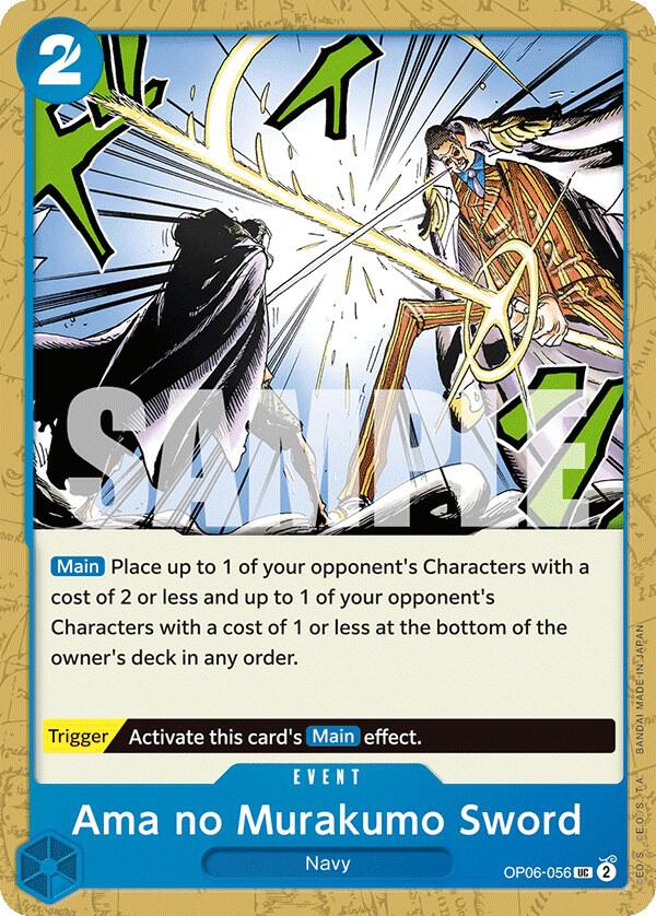 Ama no Murakumo Sword (OP06-056) - Wings of the Captain (Uncommon) [OP06-056] — one-piece card Image principale du produit