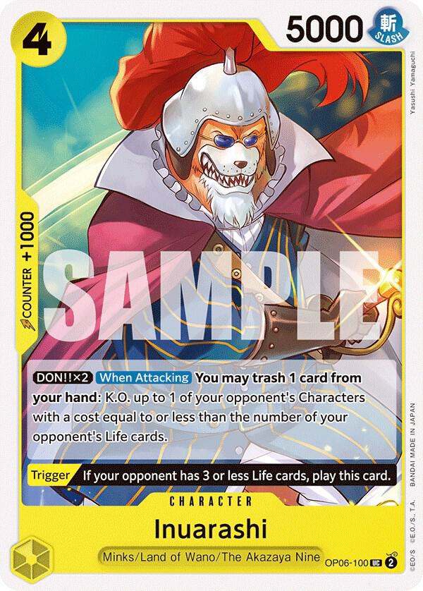 Inuarashi (OP06-100) - Wings of the Captain (Uncommon) [OP06-100] — one-piece card