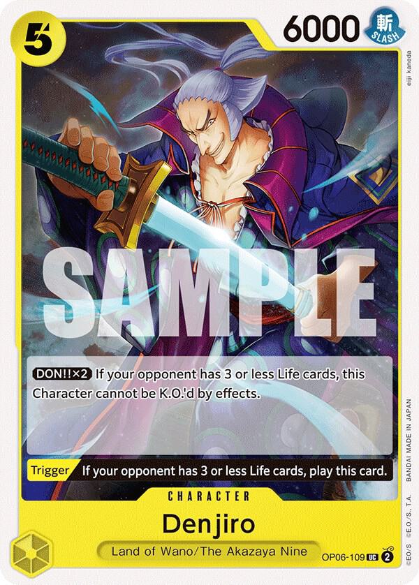 Denjiro (OP06-109) - Wings of the Captain (Uncommon) [OP06-109] — one-piece card