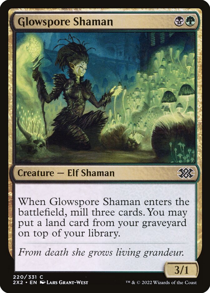 Glowspore Shaman - Double Masters 2022 (Common) [2X2-220]