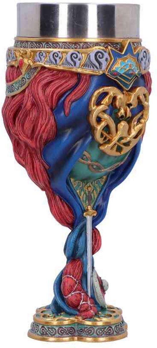 Hera Goblet, vooraanzicht met de gouden kroon en blauwe mantel - 0801269156220