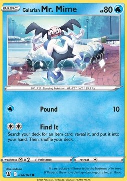 Galarian Mr. Mime - Battle Styles (Common) [BST-34] Hover Image