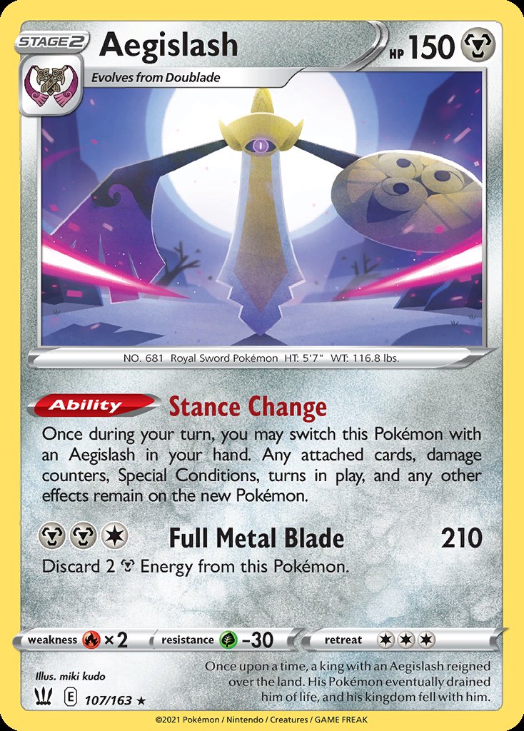 Aegislash - Battle Styles (Holo Rare) [BST-107] Hoofdafbeelding