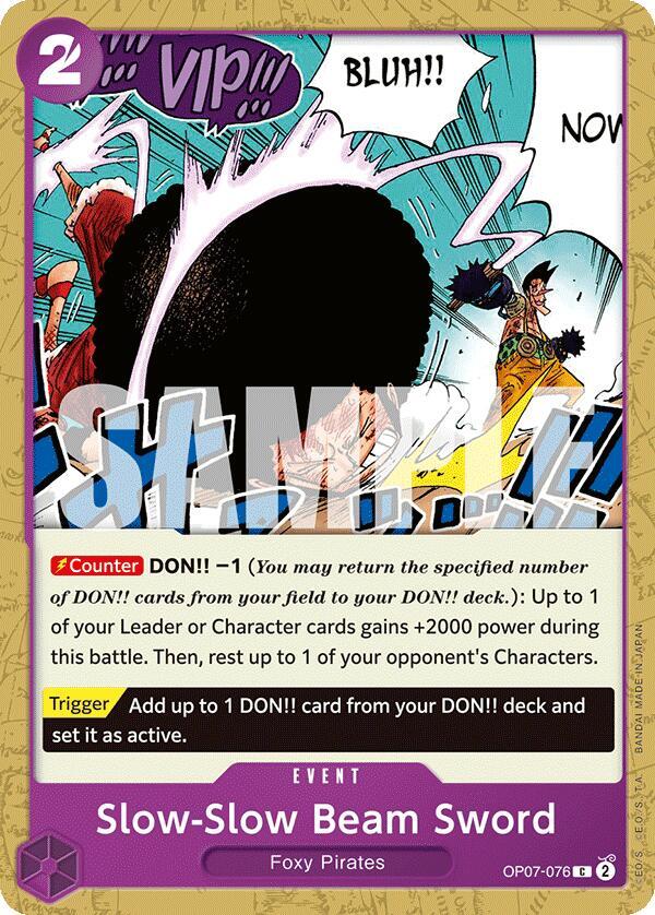 Slow-Slow Beam Sword (OP07-076) - 500 Years into the Future (Common) [OP07-076] — one-piece card