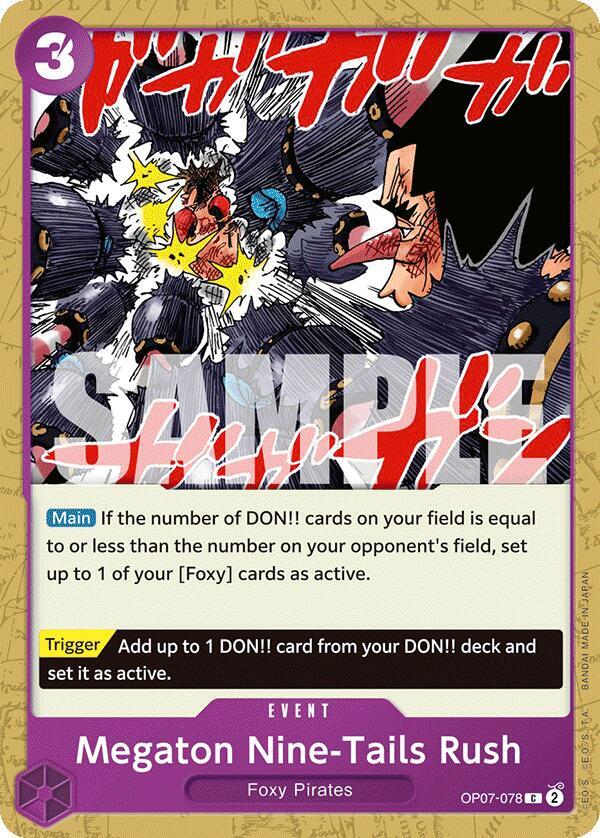 Megaton Nine-Tails Rush (OP07-078) - 500 Years into the Future (Common) [OP07-078] — one-piece card