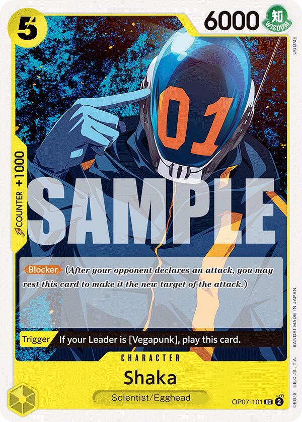 Shaka (OP07-101) - 500 Years into the Future (Uncommon) [OP07-101] — one-piece card Hauptbild