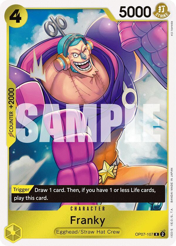 Franky (OP07-107) (V.1) - 500 Years into the Future (Rare) [OP07-107] — one-piece card