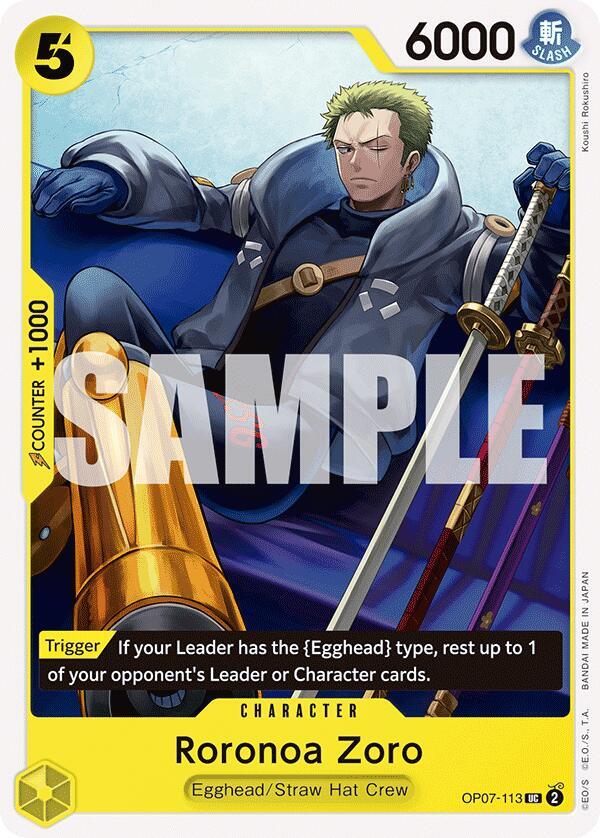 Roronoa Zoro (OP07-113) - 500 Years into the Future (Uncommon) [OP07-113] — one-piece card