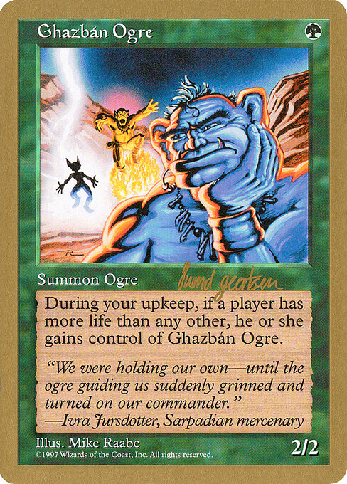 Magic-kaart Ghazbán Ogre WC97-sg298 uit World Championship Decks 1997 (Special) Imagen principal del producto