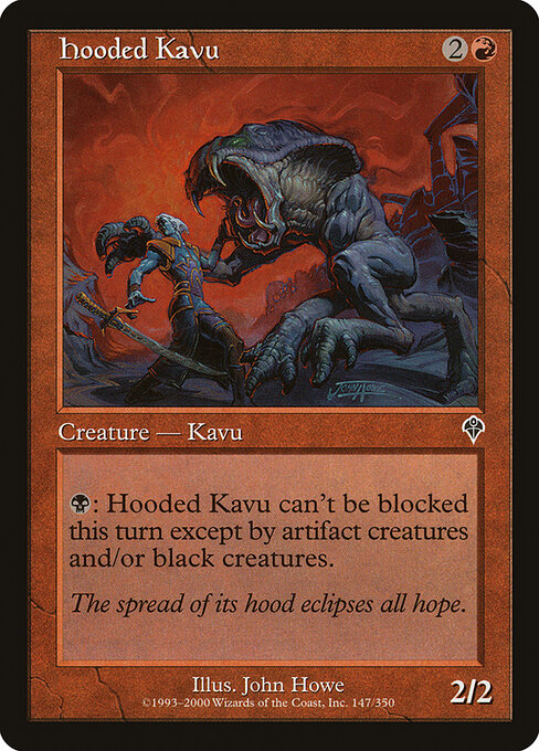 Hooded Kavu – Invasion (INV-147) Magic: The Gathering card Hoofdafbeelding