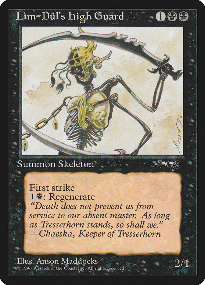 Magic-kaart Lim-Dûl's High Guard ALL-55b uit Alliances (Common)