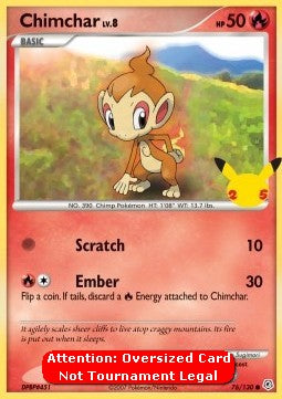 Chimchar Lv.8 - Diamond & Pearl (Oversized) [DP-76] Main image