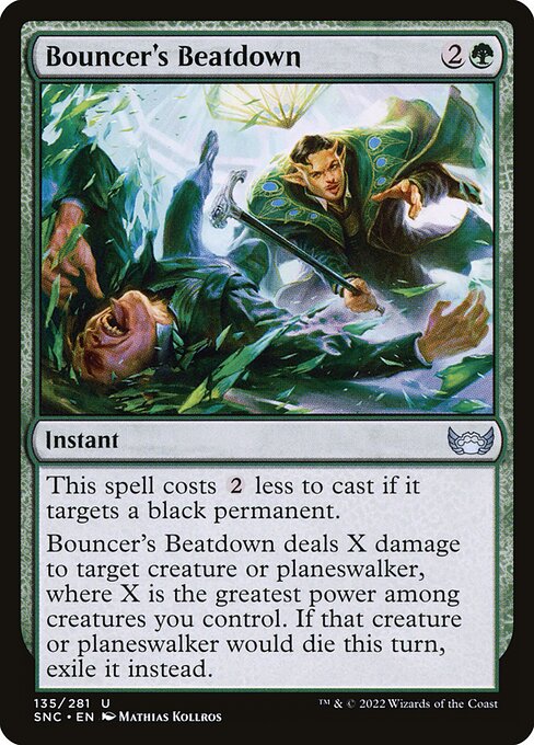 Bouncer's Beatdown – Streets of New Capenna (SNC-135) Magic: The Gathering card Hoofdafbeelding