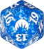 Magic Origins Spindown D20 levensteller in blauw met het setsymbool van Magic Origins