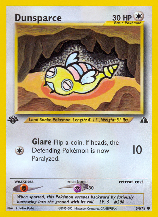 Dunsparce – Neo Discovery 54 – Pokémon TCG single card Image principale du produit