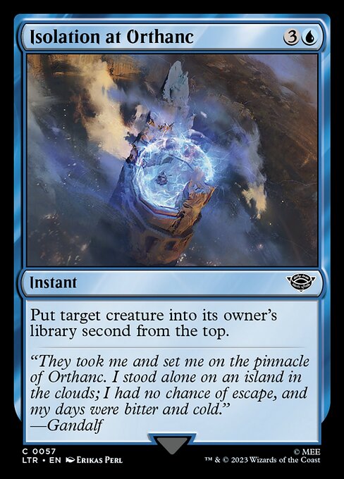 Isolation at Orthanc – The Lord of the Rings: Tales of Middle-earth (LTR-57) Magic: The Gathering card | LC-REM-20260804-15150808727884-54b9c323-ac9b-4864-bd57-81b557f44114