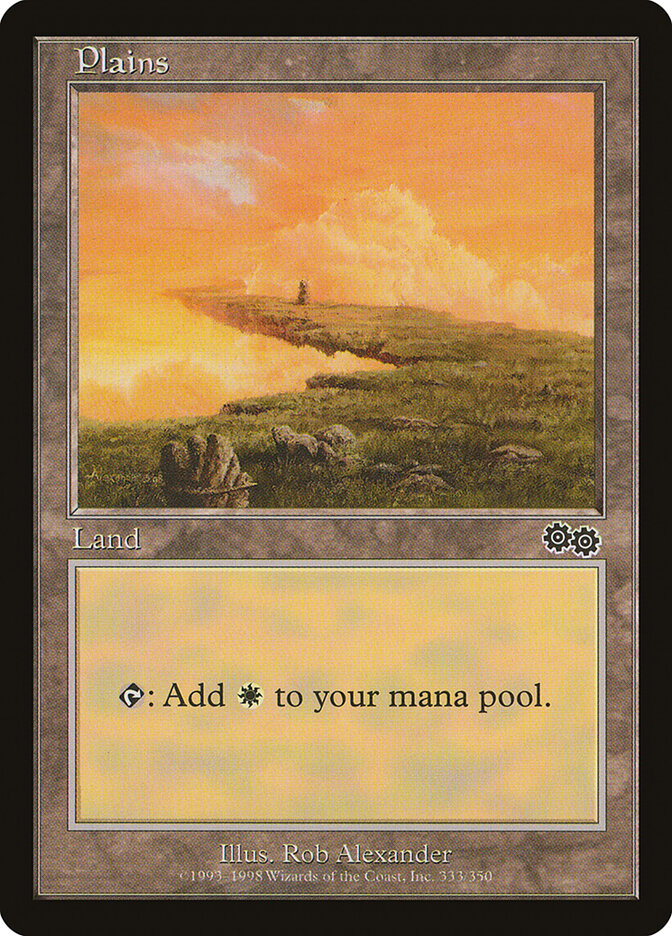 Magic-kaart Plains USG-333 uit Urza's Saga (Land) Imagen principal del producto