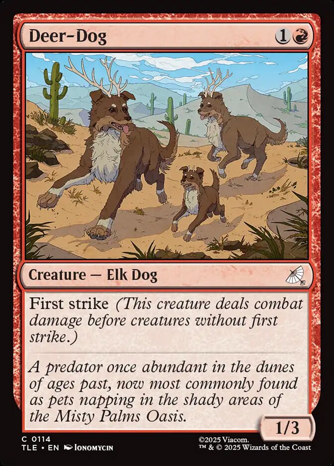 Magic-kaart Deer-Dog TLE-114 uit Magic: The Gathering | Avatar: The Last Airbender: Eternal (Common) Image principale du produit