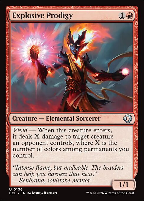 Explosive Prodigy – Lorwyn Eclipsed (ECL-136) Magic: The Gathering card
