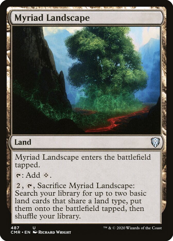 Magic-kaart Myriad Landscape CMR-487 uit Commander Legends (Uncommon)