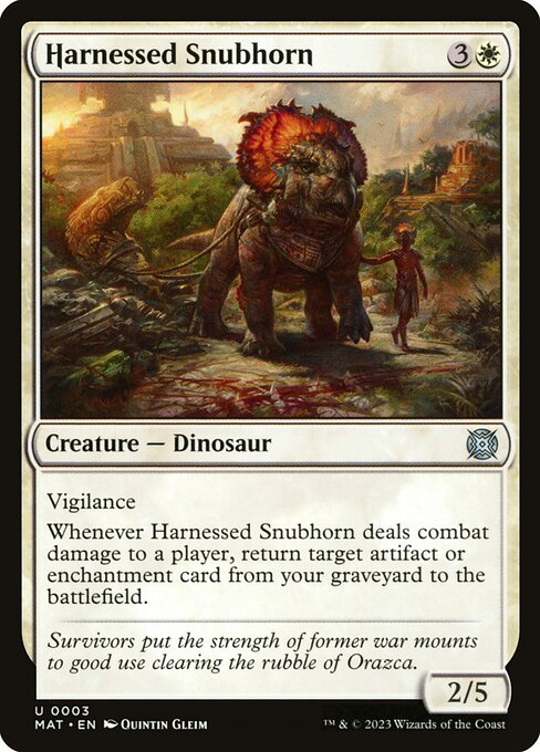 Harnessed Snubhorn – March of the Machine: The Aftermath (MAT-3) Magic: The Gathering card | LC-REM-20260804-15711440961868-553ed1d8-4d5c-48f8-8513-031bd8977d75