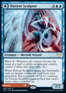 Torrent Sculptor // Flamethrower Sonata - Strixhaven: School of Mages (Rare) [STX-159] Hover Image