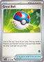 Pokémon-kaart Great Ball 183/193 Fixed uit de set Battle Academy 2024, Darkrai-deck