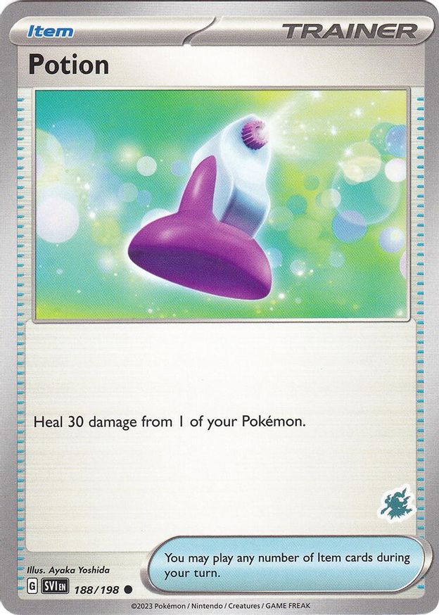 Pokémon-kaart Potion 188/198 Fixed uit de set Battle Academy 2024 (Darkrai-deck)