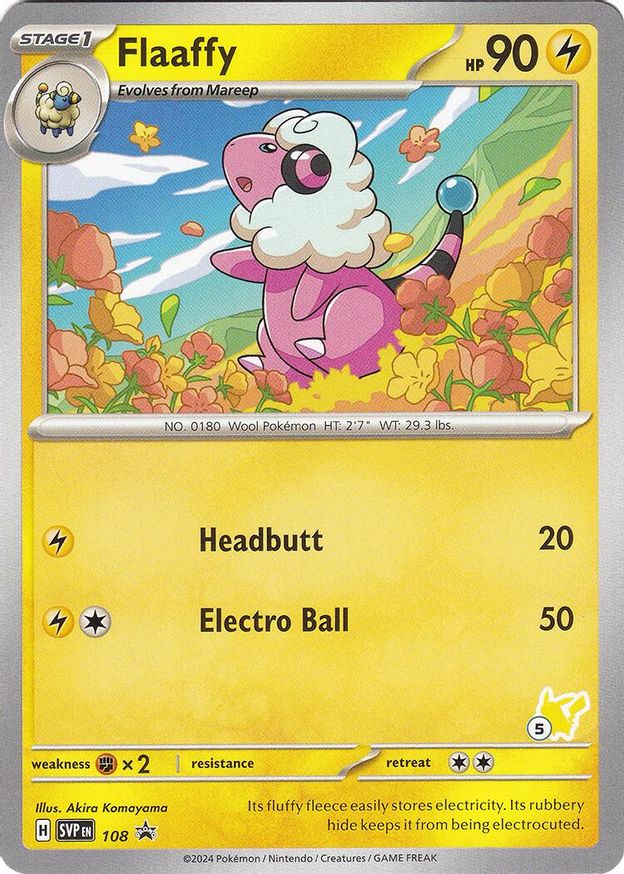 Pokémon-kaart Flaaffy SVP 108 Fixed uit de set Battle Academy 2024, Pikachu-deck nummer 5 Immagine principale del prodotto