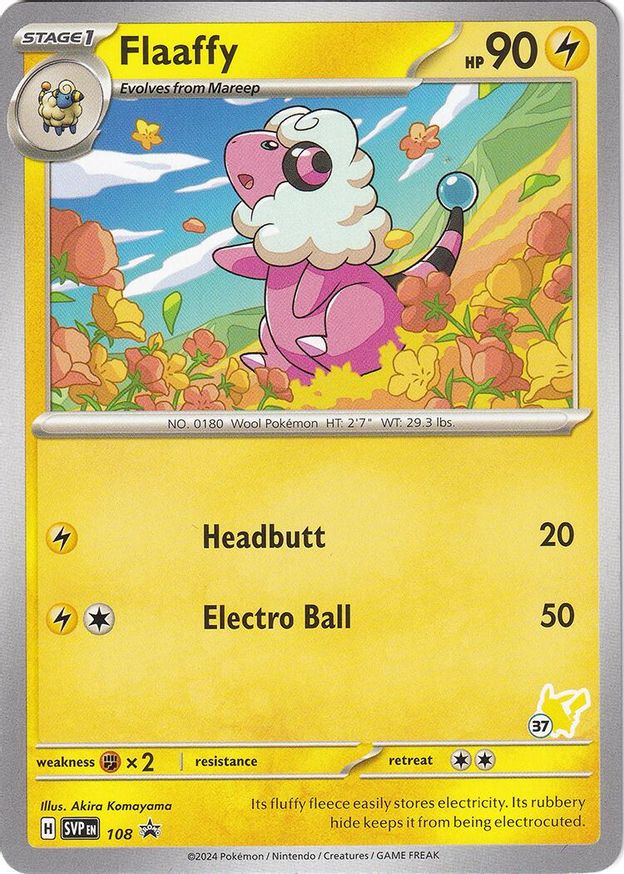 Pokémon-kaart Flaaffy SVP 108 Fixed uit de set Battle Academy 2024, Pikachu-deck 37 Immagine principale del prodotto