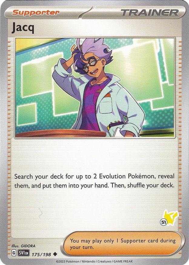 Pokémon-kaart Jacq 175/198 Fixed uit de set Battle Academy 2024 (Pikachu 51)