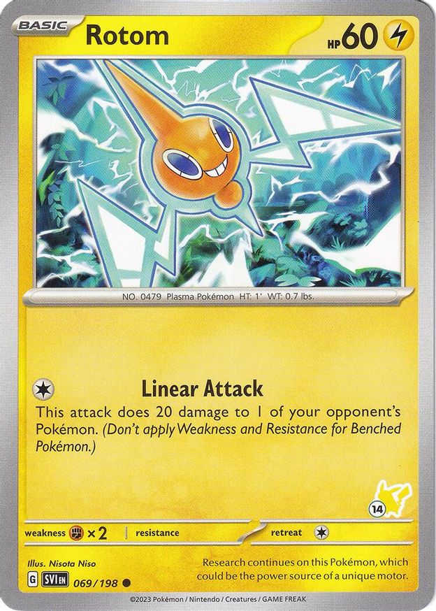 Pokémon-kaart Rotom 069/198 Fixed uit de set Battle Academy 2024