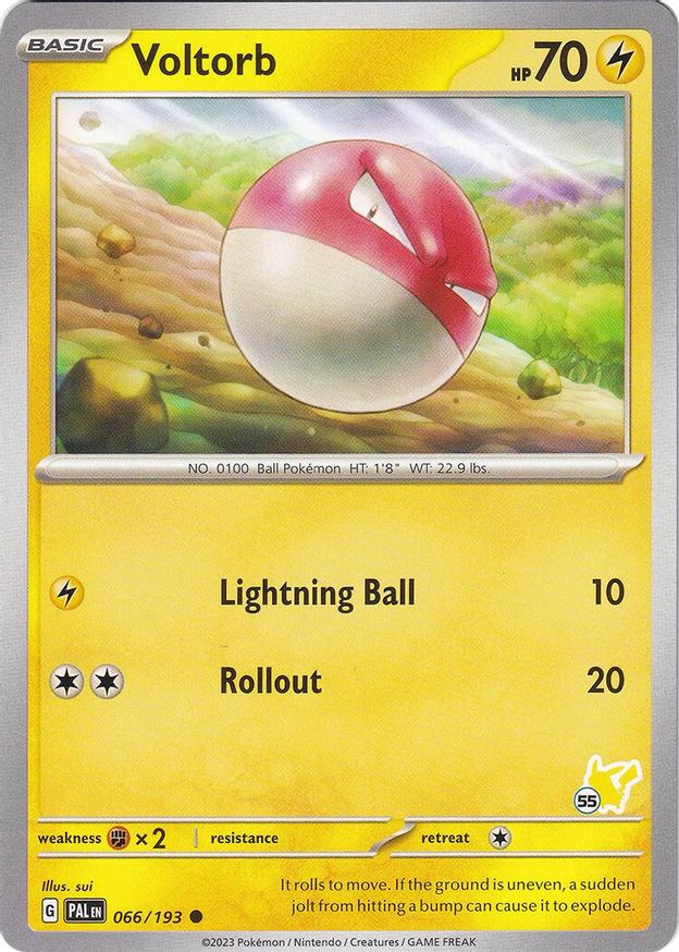 Pokémon-kaart Voltorb 066/193 Fixed uit de set Battle Academy 2024 (Pikachu-deck 55)