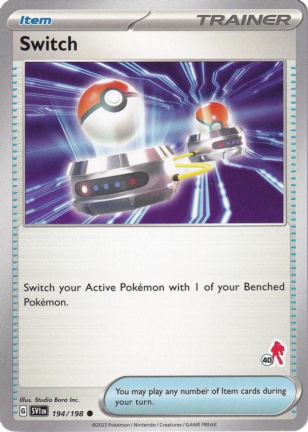 Pokémon-kaart Switch 194/198 Fixed uit de set Battle Academy 2024, Armarouge-deck nummer 40