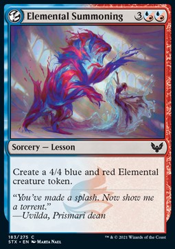 Elemental Summoning - Strixhaven: School of Mages (Common) [STX-183] Hoofdafbeelding