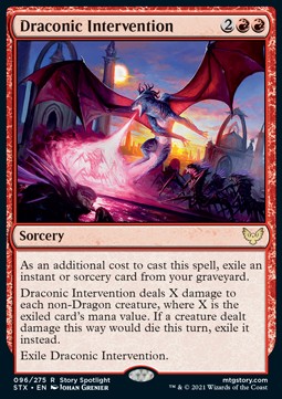 Draconic Intervention - Strixhaven: School of Mages (Rare) [STX-96] Hoofdafbeelding