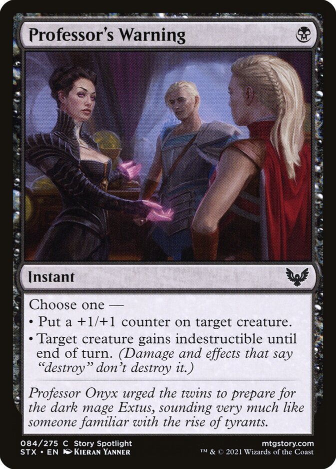 Professor's Warning - Strixhaven: School of Mages (Common) [STX-84] Hoofdafbeelding