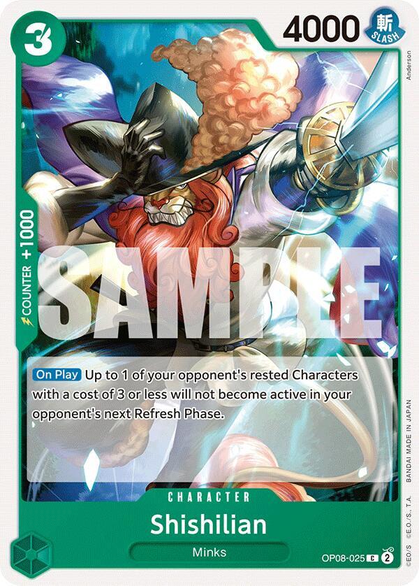 Shishilian (OP08-025) - Two Legends (Common) [OP08-025] — one-piece card Immagine principale del prodotto