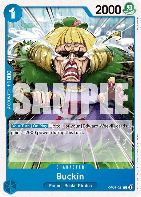Buckin (OP08-051) - Two Legends (Common) [OP08-051] — one-piece card Immagine principale del prodotto