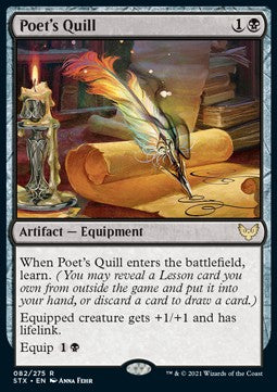 Poet's Quill - Strixhaven: School of Mages (Rare) [STX-82] Hoofdafbeelding