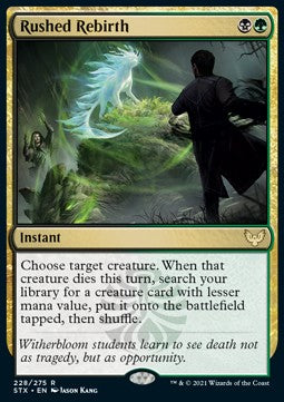 Rushed Rebirth - Strixhaven: School of Mages (Rare) [STX-228] Hoofdafbeelding